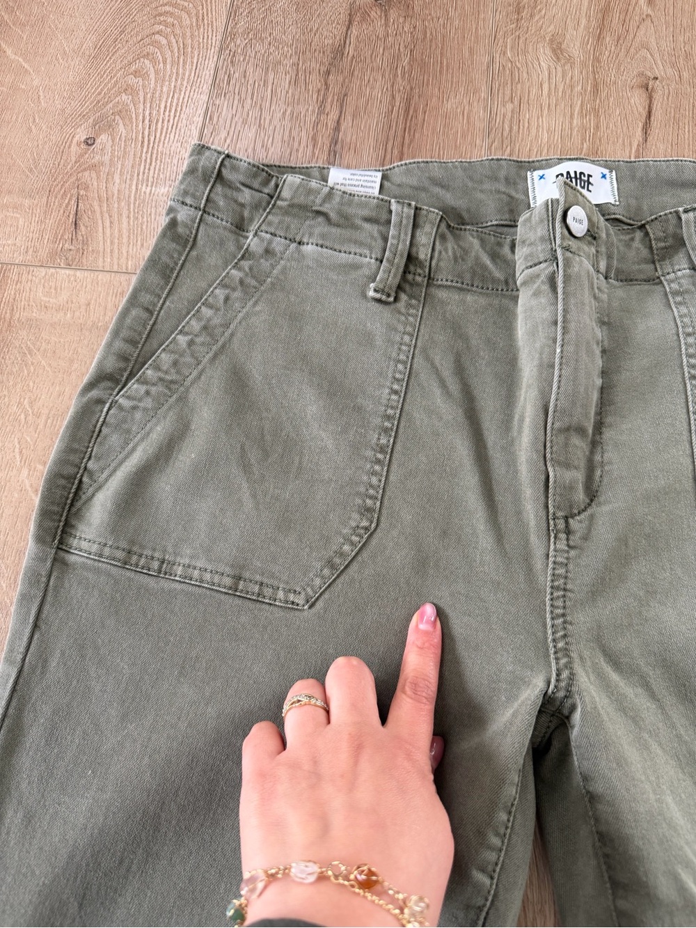 MAYSLIE Women’s Olive Green Jogger Pants – Size 33 - Picture 8 of 15